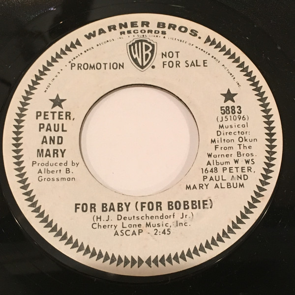 Accords et paroles For Baby Peter, Paul and Mary