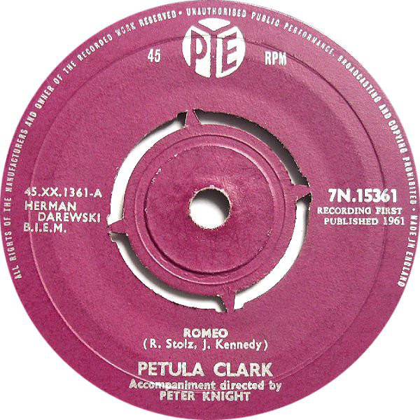 Accords et paroles Romeo Petula Clark