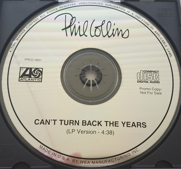 Accords et paroles Can't Turn Back The Years Phil Collins
