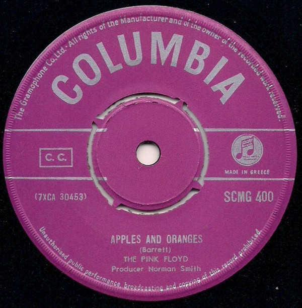 Accords et paroles Apples and oranges Pink Floyd