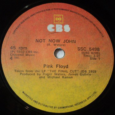 Accords et paroles Not Now John Pink Floyd