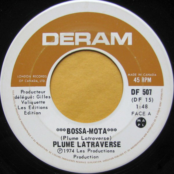 Accords et paroles Bossa-Mota Plume Latraverse