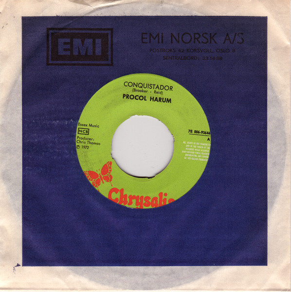 Accords et paroles Conquistador Procol Harum
