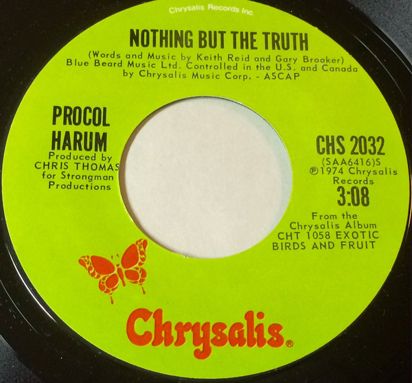 Accords et paroles Nothing But The Truth Procol Harum