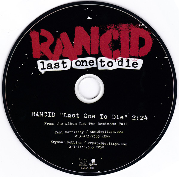 Accords et paroles Last One To Die Rancid
