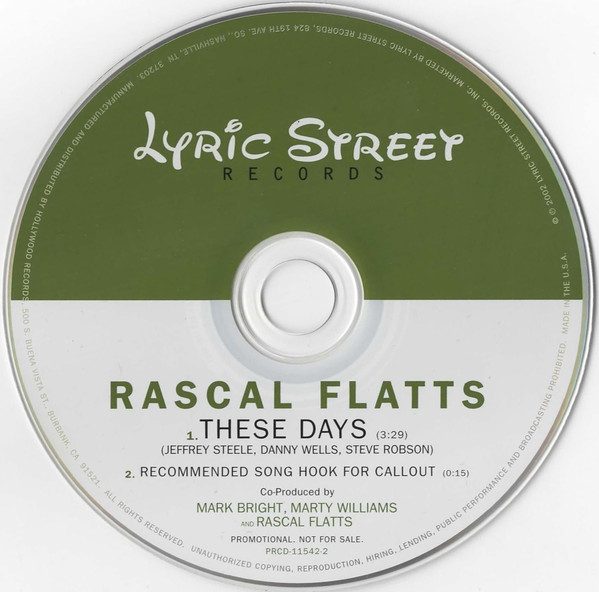 Accords et paroles These Days Rascal Flatts
