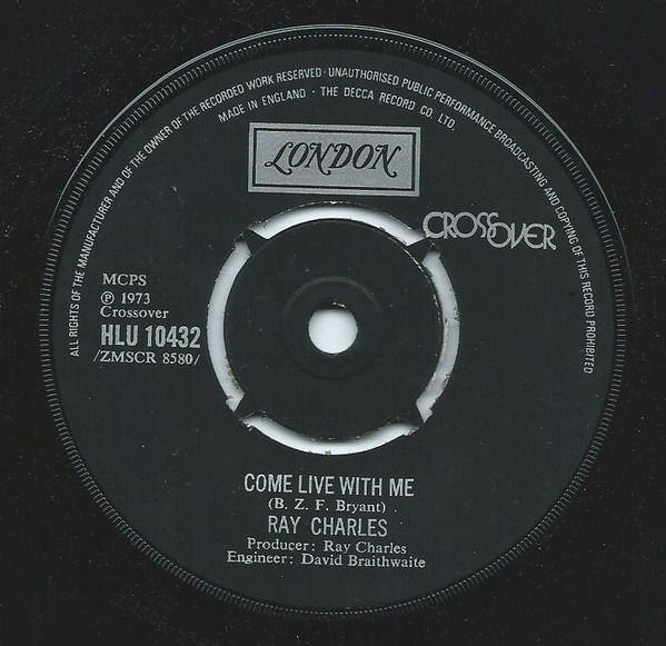 Accords et paroles Come Live With Me Ray Charles