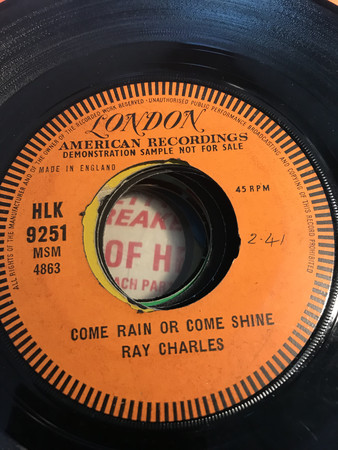 Accords et paroles Come Rain Or Come Shine Ray Charles