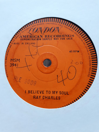 Accords et paroles I Believe To My Soul Ray Charles