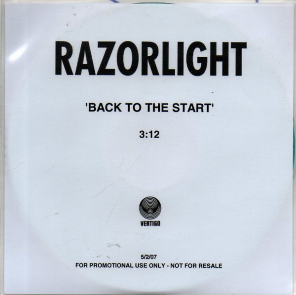 Accords et paroles Back To The Start Razorlight