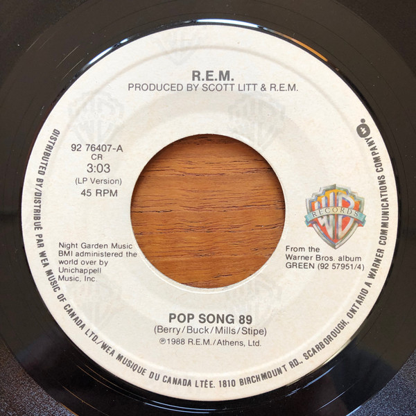 Accords et paroles Pop Song 89 R.E.M.