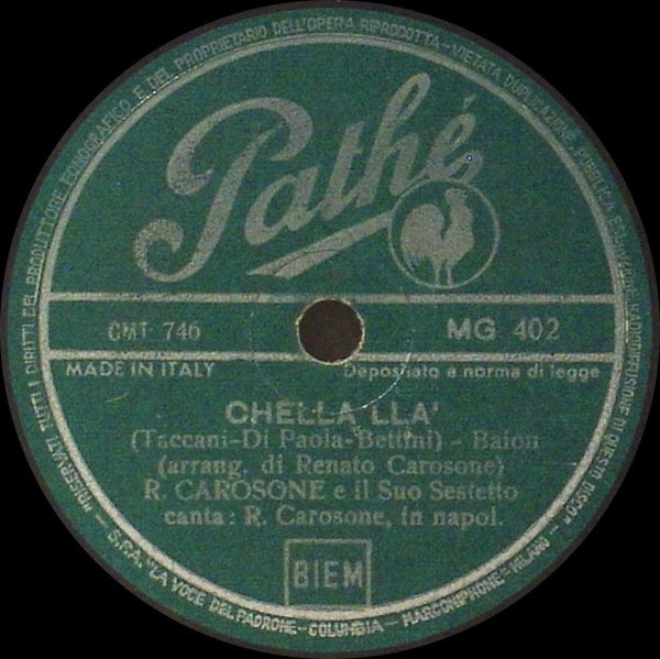 Accords et paroles Chella La Renato Carosone