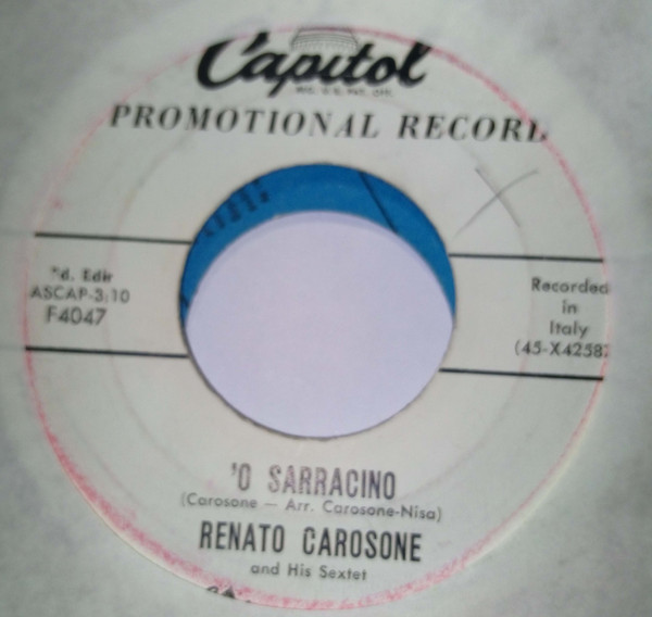 Accords et paroles O Sarracino Renato Carosone
