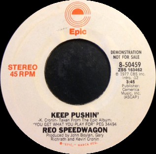 Accords et paroles Keep Pushin REO Speedwagon