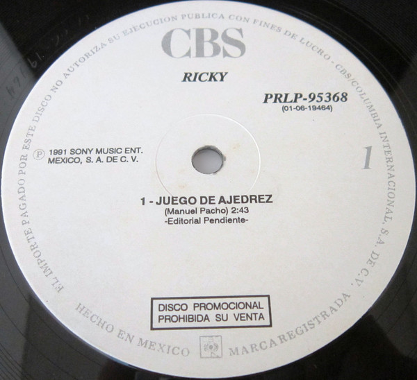 Accords et paroles Juego De Ajedrez Ricky Martin