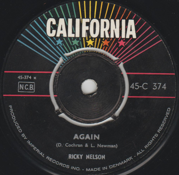 Accords et paroles Again Ricky Nelson