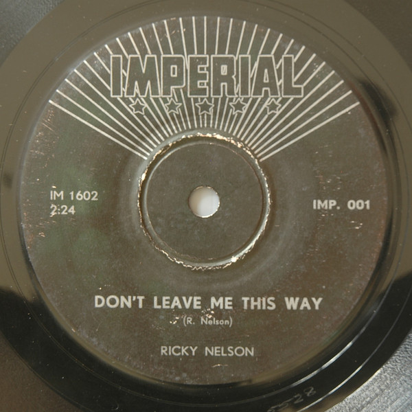 Accords et paroles Don't Leave Me This Way Ricky Nelson