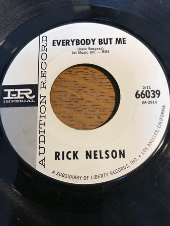Accords et paroles Everybody But Me Ricky Nelson
