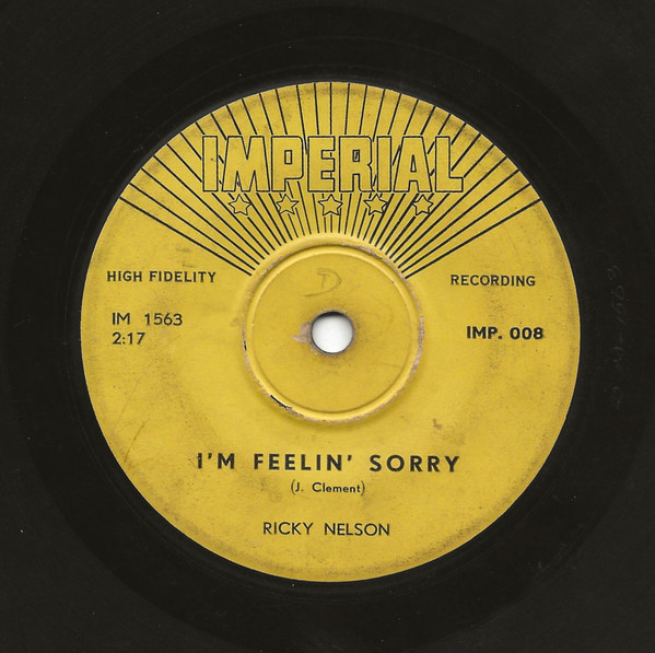 Accords et paroles I'm Feelin Sorry Ricky Nelson