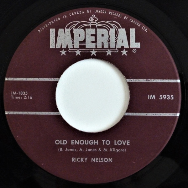 Accords et paroles Old Enough To Love Ricky Nelson