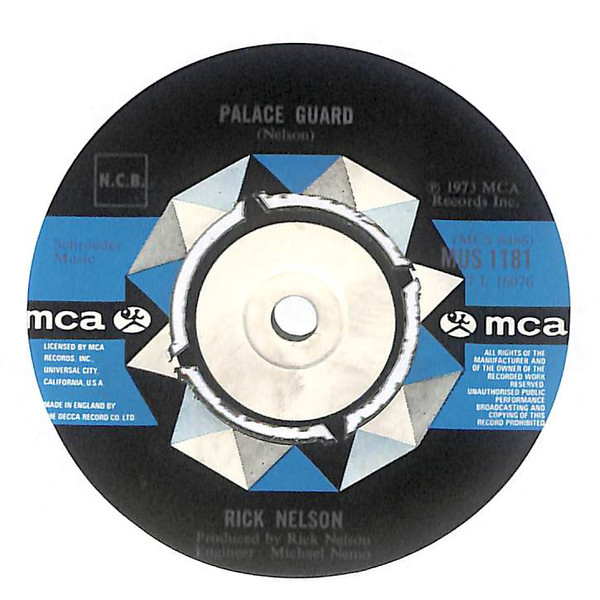 Accords et paroles Palace Guard Ricky Nelson