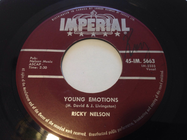 Accords et paroles Right By My Side Ricky Nelson
