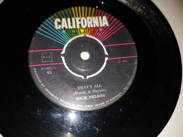 Accords et paroles That's All Ricky Nelson