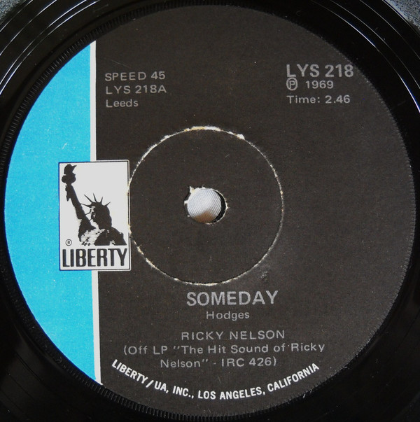 Accords et paroles There Goes My Baby Ricky Nelson