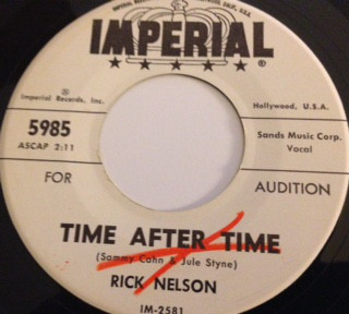 Accords et paroles Time After Time Ricky Nelson