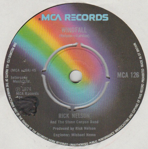 Accords et paroles Windfall Ricky Nelson