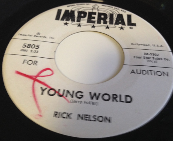 Accords et paroles Young World Ricky Nelson