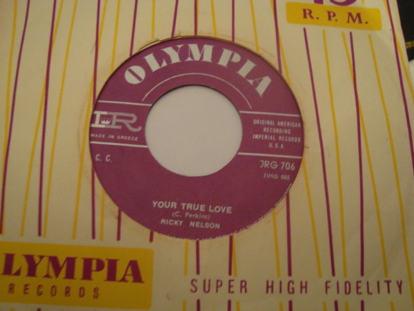 Accords et paroles Your True Love Ricky Nelson