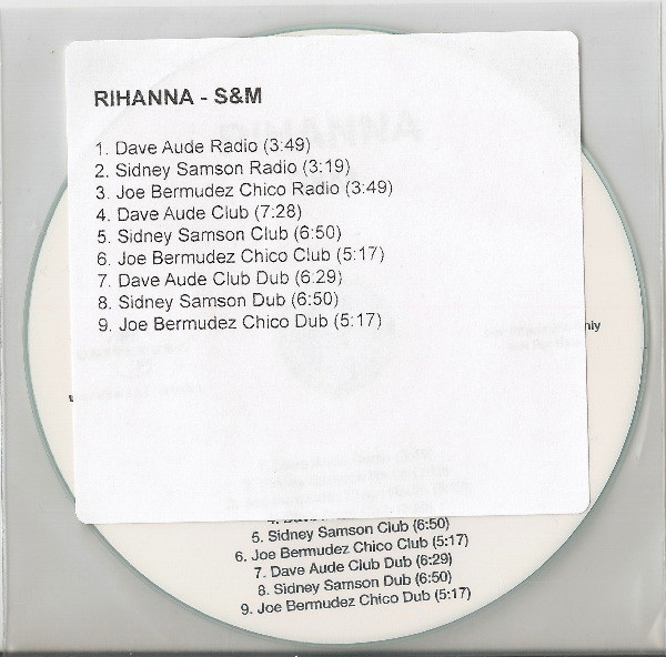 Accords et paroles S&M Rihanna