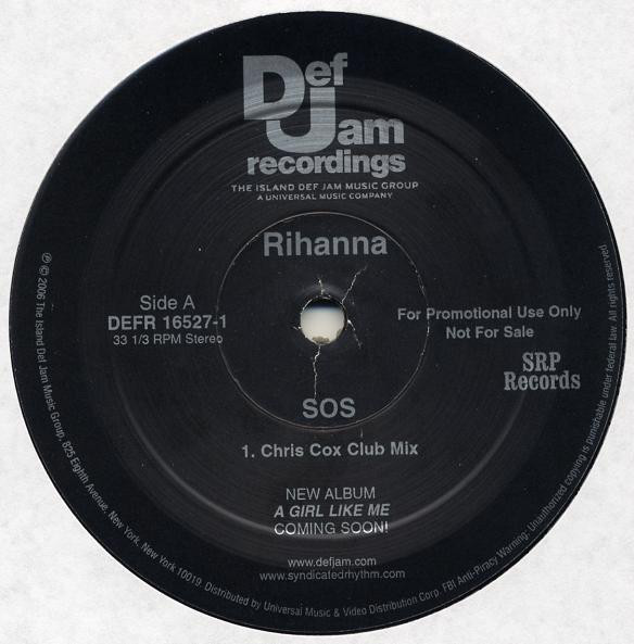 Accords et paroles Sos Rihanna