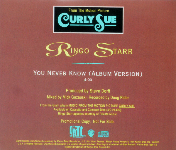 Accords et paroles You Never Know Ringo Starr