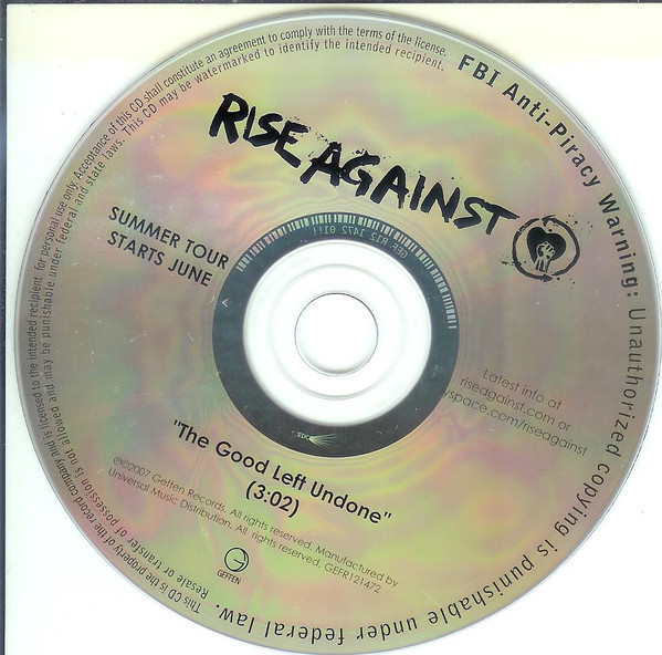 Accords et paroles Good Left Undone Rise Against