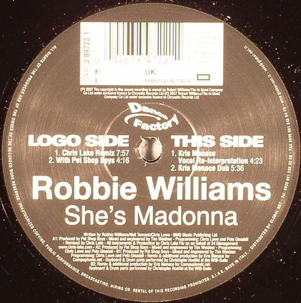 Accords et paroles She's Madonna Robbie Williams