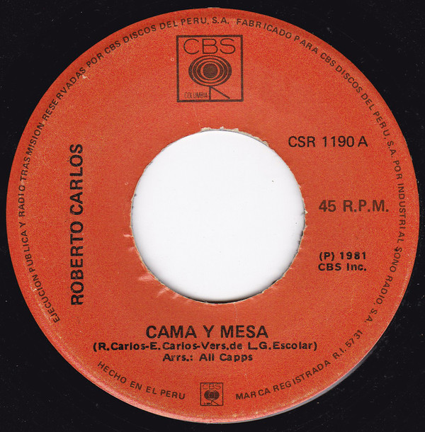 Accords et paroles Cama Y Mesa Roberto Carlos