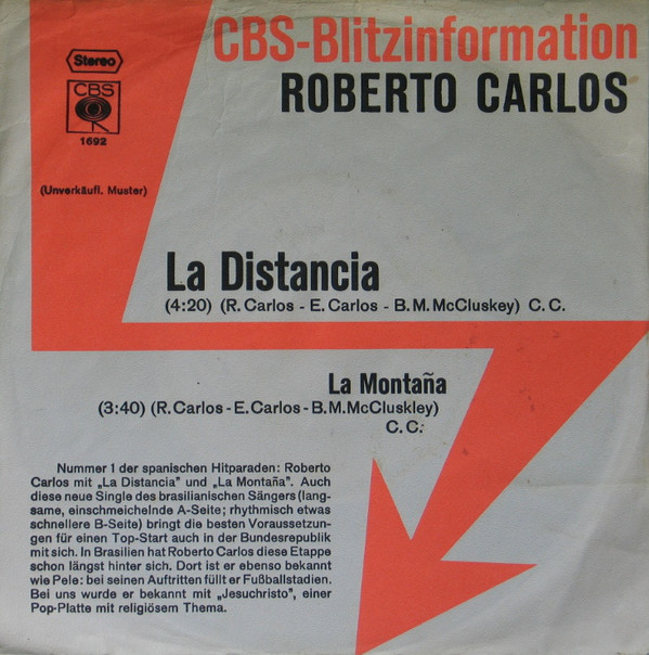 Accords et paroles La Distancia Roberto Carlos