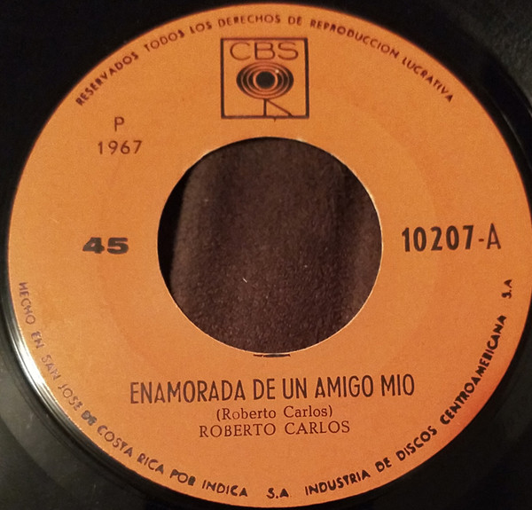 Accords et paroles Enamorada De Un Amigo Mío Roberto Carlos