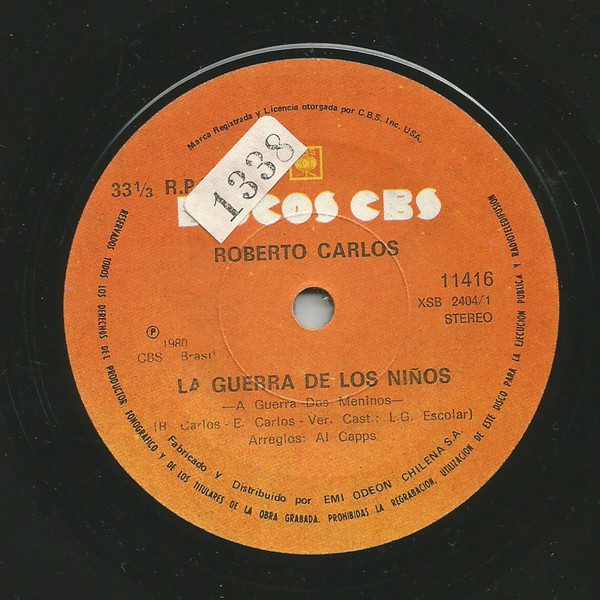 Accords et paroles La Guerra De Los Niños Roberto Carlos