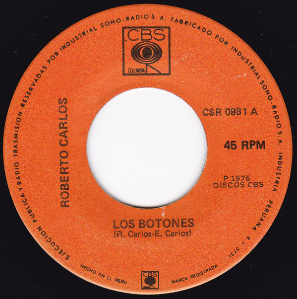 Accords et paroles Los Botones Roberto Carlos