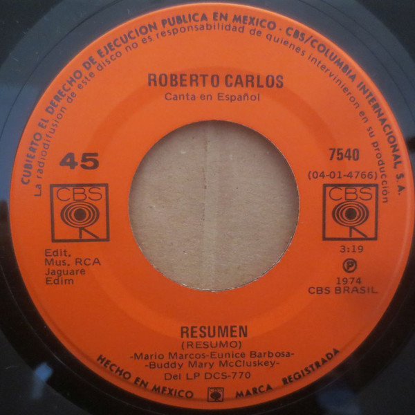 Accords et paroles Resumo Roberto Carlos
