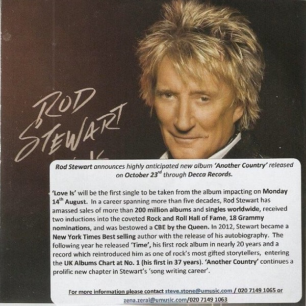 Accords et paroles Love Is Rod Stewart