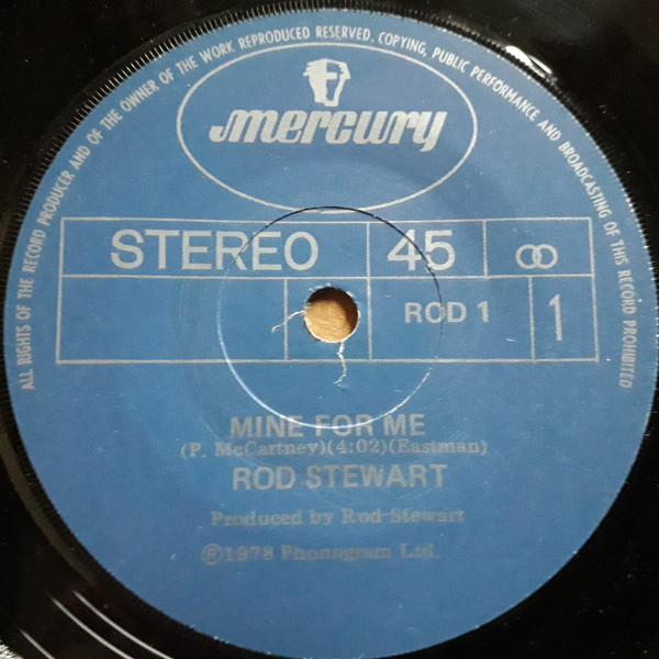 Accords et paroles Mine For Me Rod Stewart