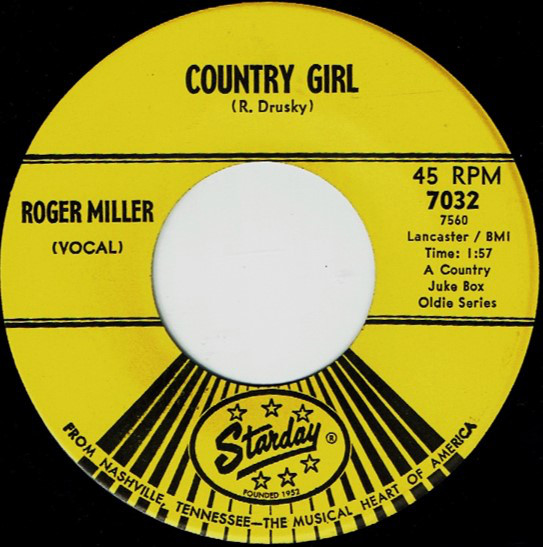 Accords et paroles Country Girl Roger Miller