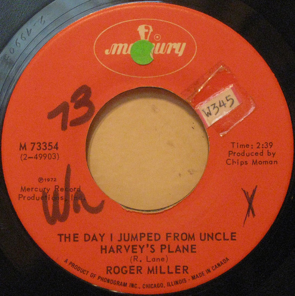 Accords et paroles Uncle Harveys Plane Roger Miller