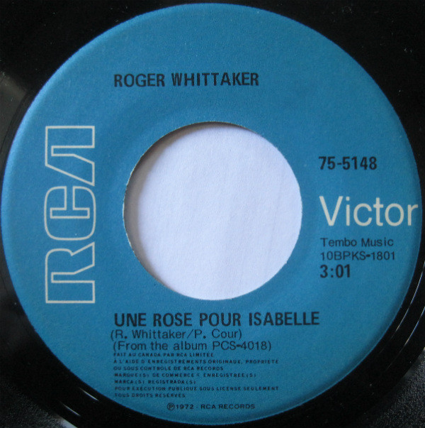 Accords et paroles Une Rose Pour Isabelle Roger Whittaker