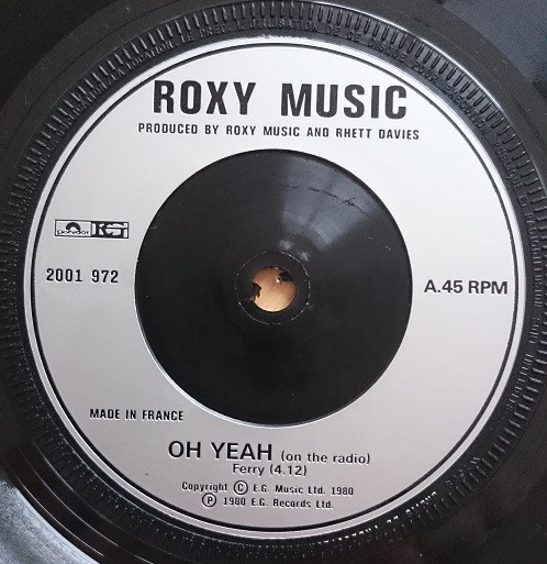 Accords et paroles Oh Yeah Roxy Music