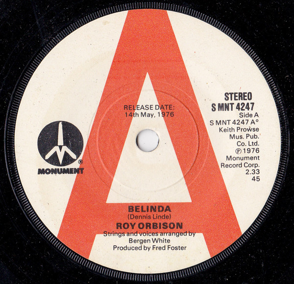 Accords et paroles Belinda Roy Orbison
